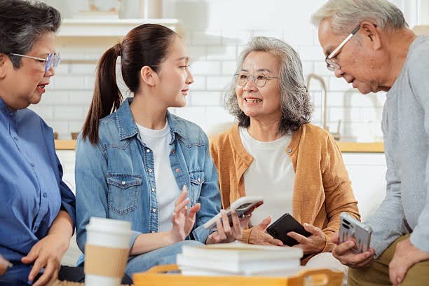 Family discussing how to preserve wealth across future generations
